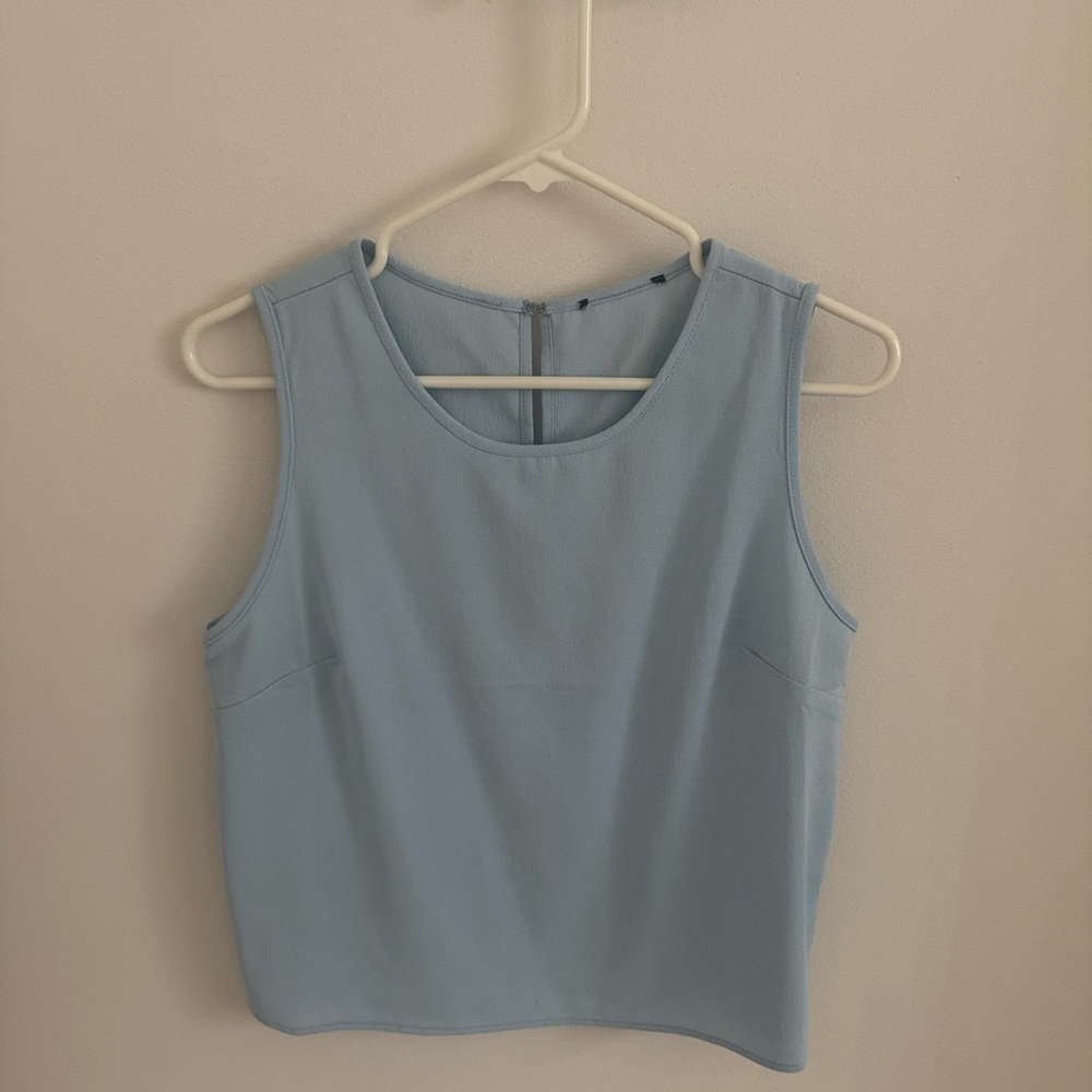 Light Blue Sleeveless Women's Top